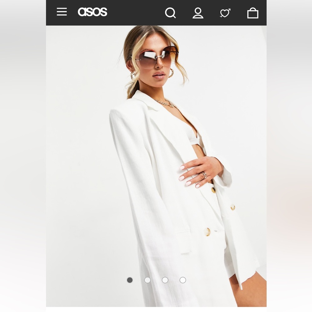 ASOS DESIGN washed linen suit set